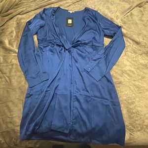 new with tags, 2x, blue long sleeve dress, fashion nova